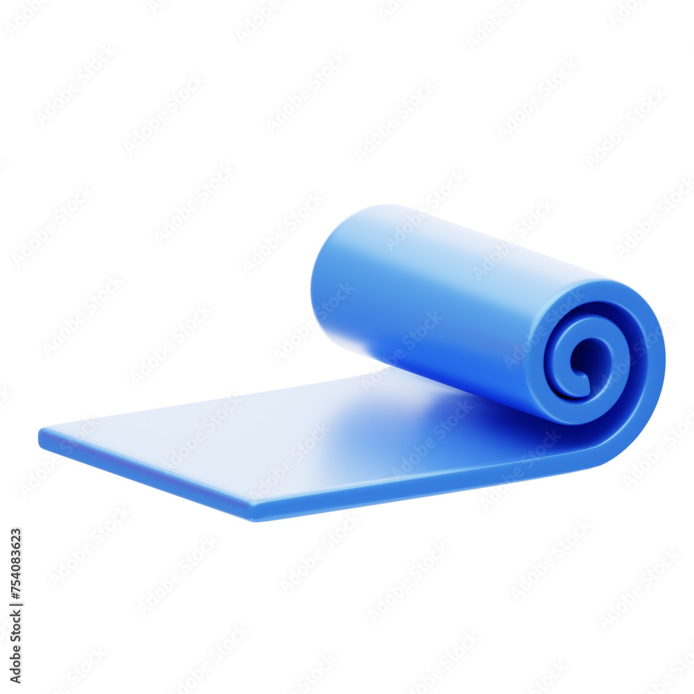 3D Yoga Mat Meditation Elegance. 3d illustration, 3d element, 3d rendering. 3d visualization isolated on a transparent background 3D Yoga Mat Meditation Elegance. 3d illustration, 3d element, 3d rendering. 3d visualization isolated on a transparent background