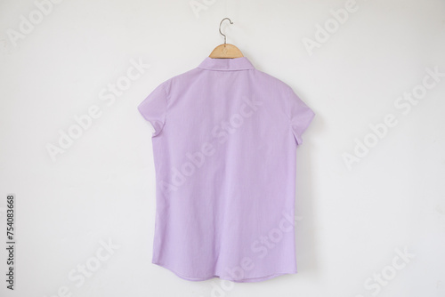 blouse on a hanger.