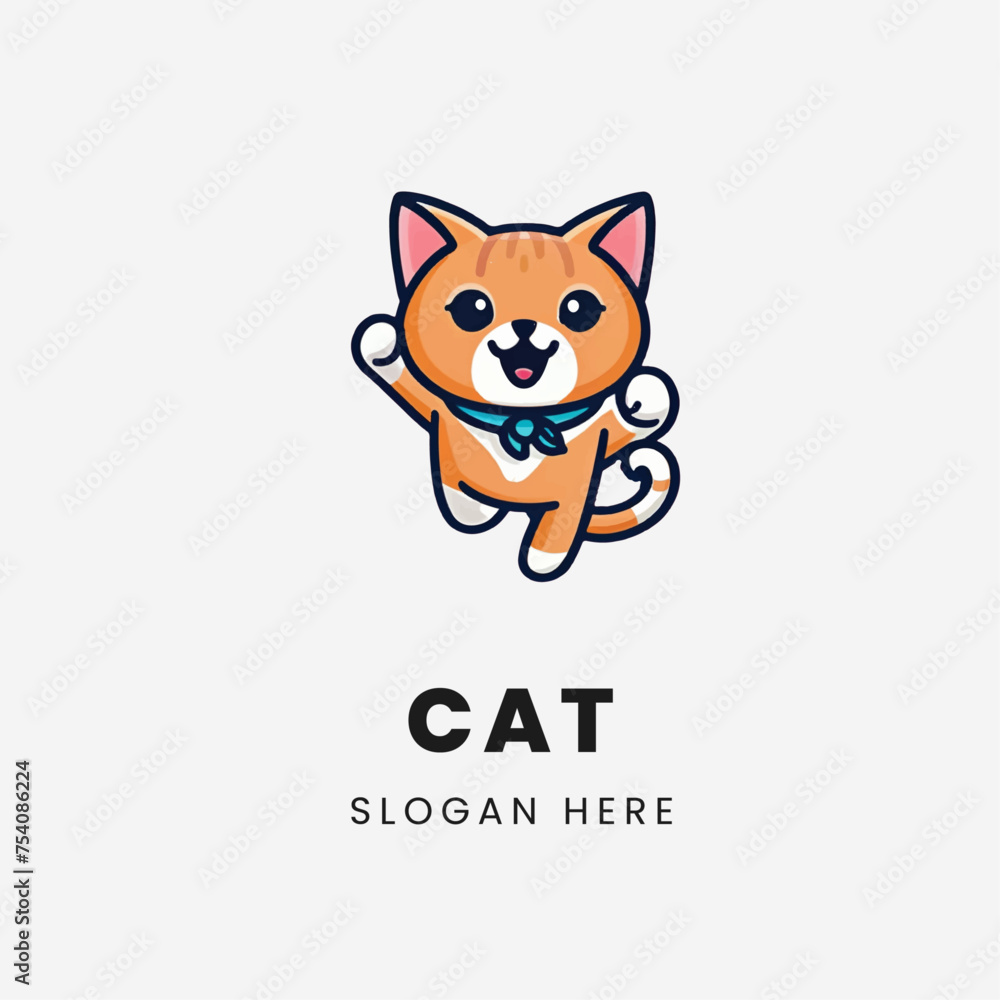 2D Vector Cartoon Cat 2D Vector Cartoon Cat