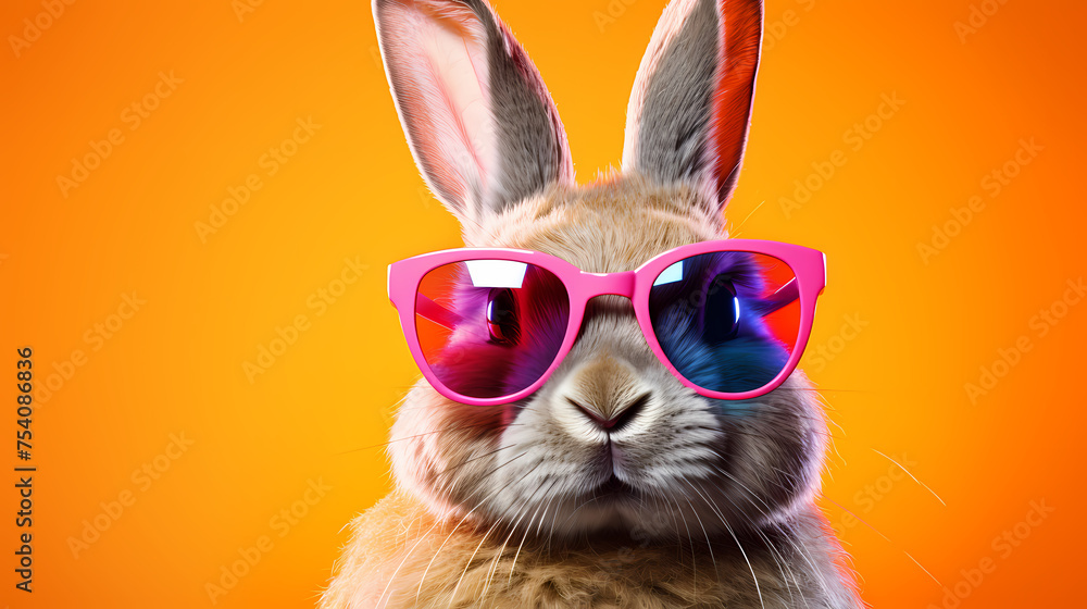 A cool bunny, Easter background