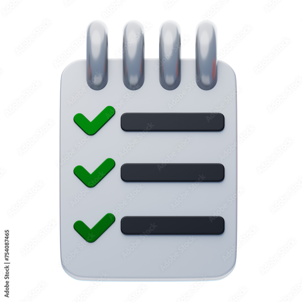 3D Check List Task Tracker. 3d illustration, 3d element, 3d rendering. 3d visualization isolated on a transparent background 3D Check List Task Tracker. 3d illustration, 3d element, 3d rendering. 3d visualization isolated on a transparent background