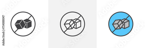 Sugar Free Isolated Line Icon Style Design. Simple Vector Illustration