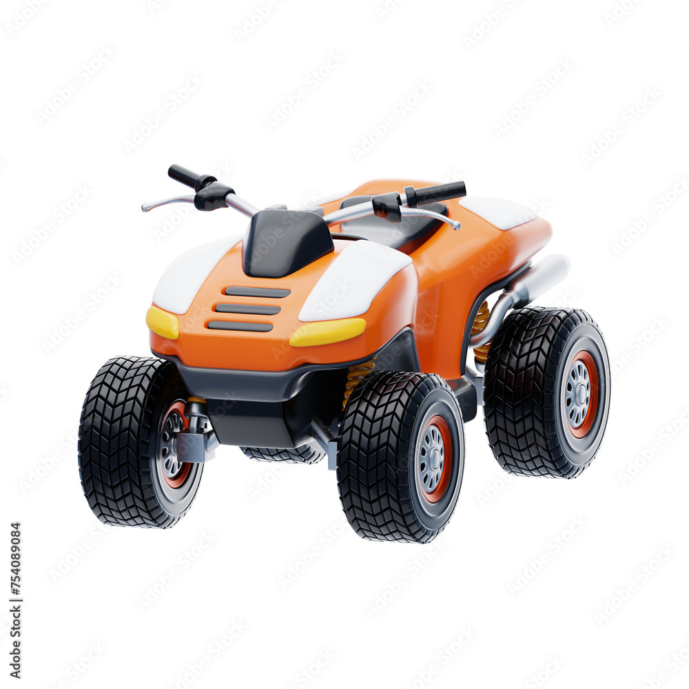 3D Quad Bike Model Off Road Adventure Machine. 3d illustration, 3d element, 3d rendering. 3d visualization isolated on a transparent background 3D Quad Bike Model Off Road Adventure Machine. 3d illustration, 3d element, 3d rendering. 3d visualization isolated on a transparent background