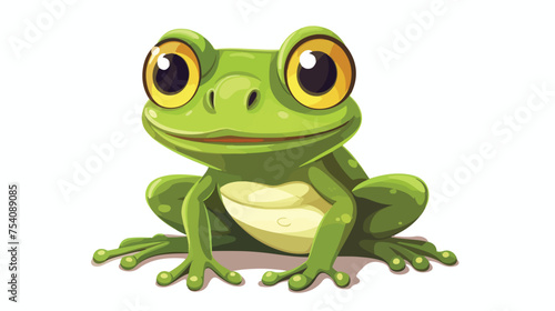 Cartoon adorable cute frog illustration