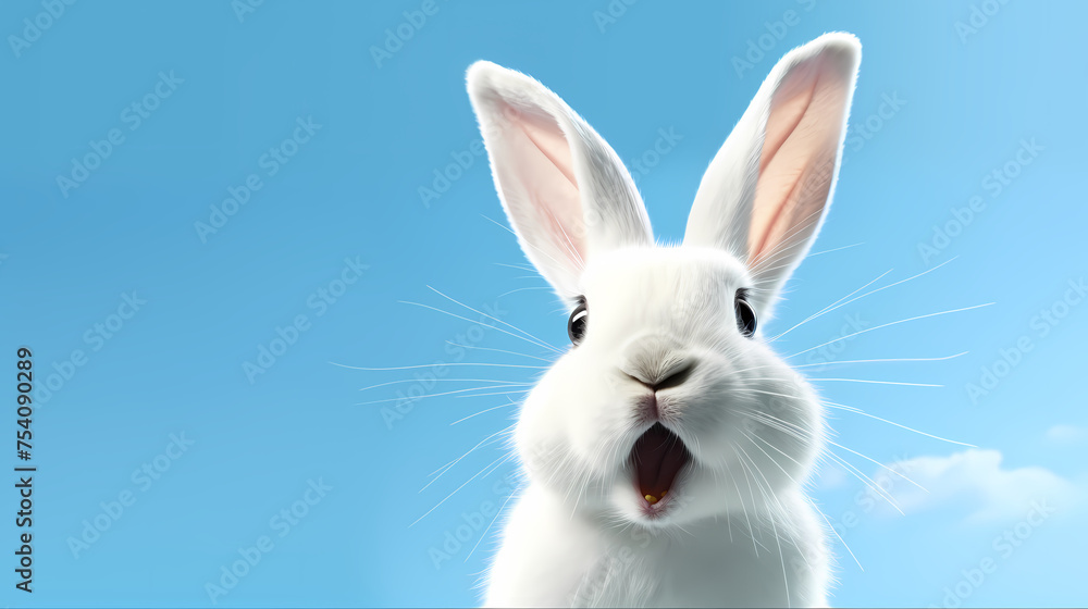 Fototapeta premium Cute bunny, easter background