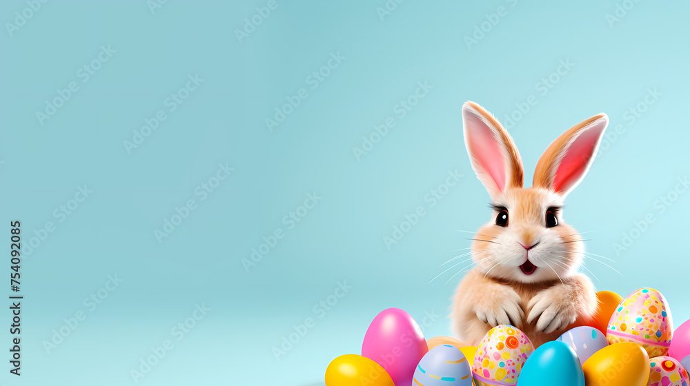 Cute bunny, easter background Cute bunny, easter background
