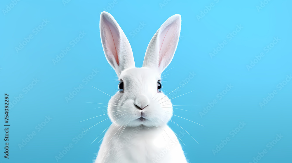 Cute bunny, easter background