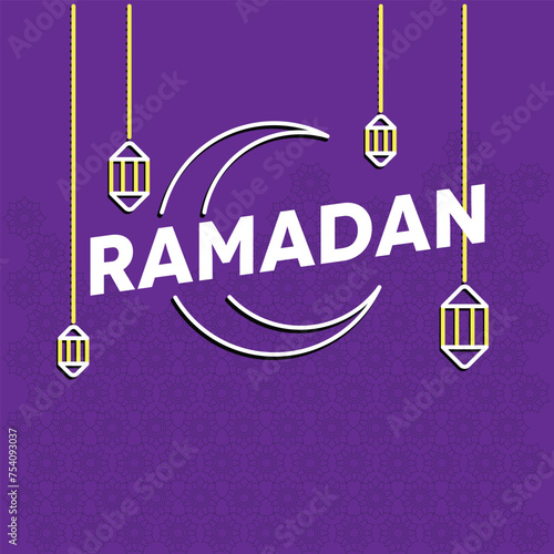 ramadan background with lamp vector EPS 10