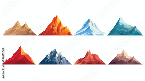 Colorful mountain summits.