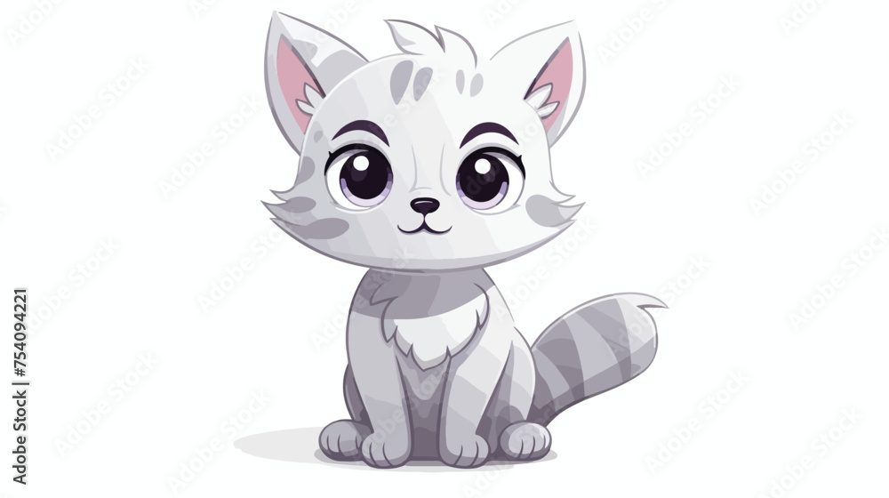Cute cartoon cat character illustration.