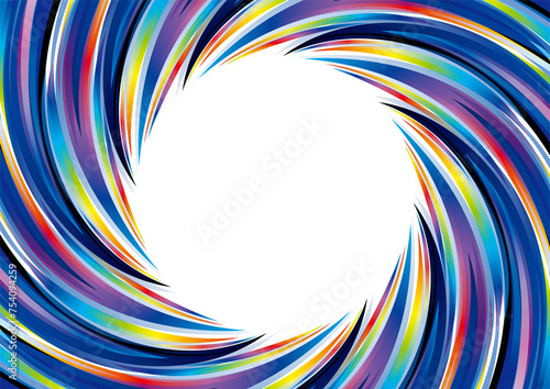 カラフルなサークルの渦巻きフレーム