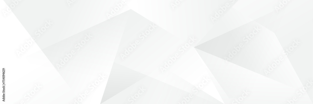 Abstract white Geometric banner design background.