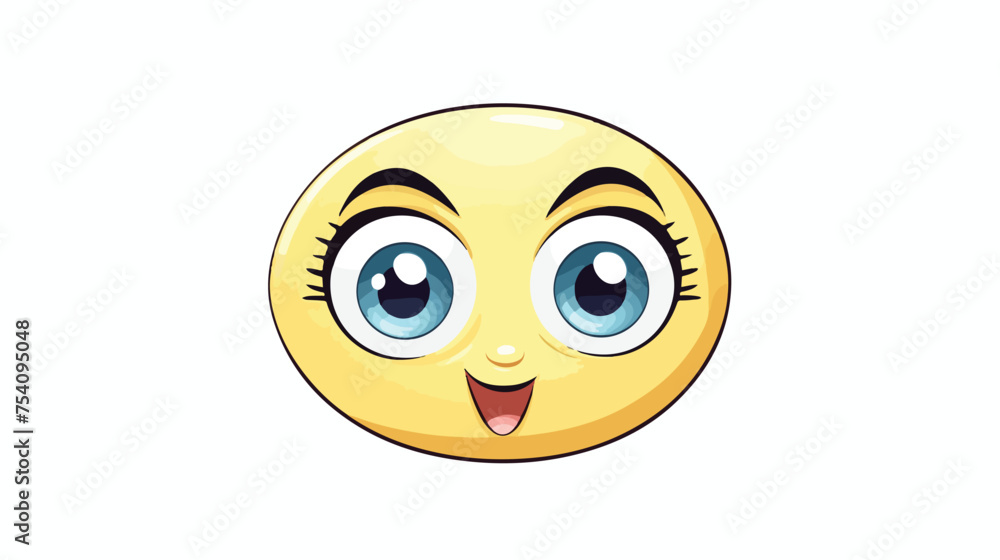 Cute social media winking face emoji