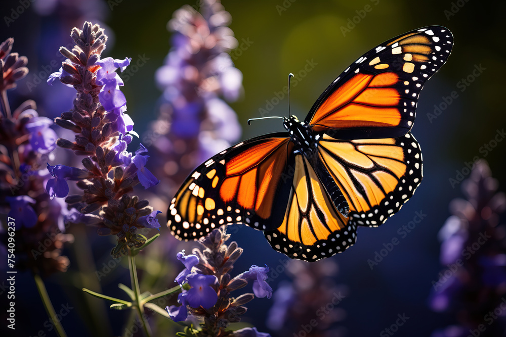 butterfly on flower. butterfly on flower.