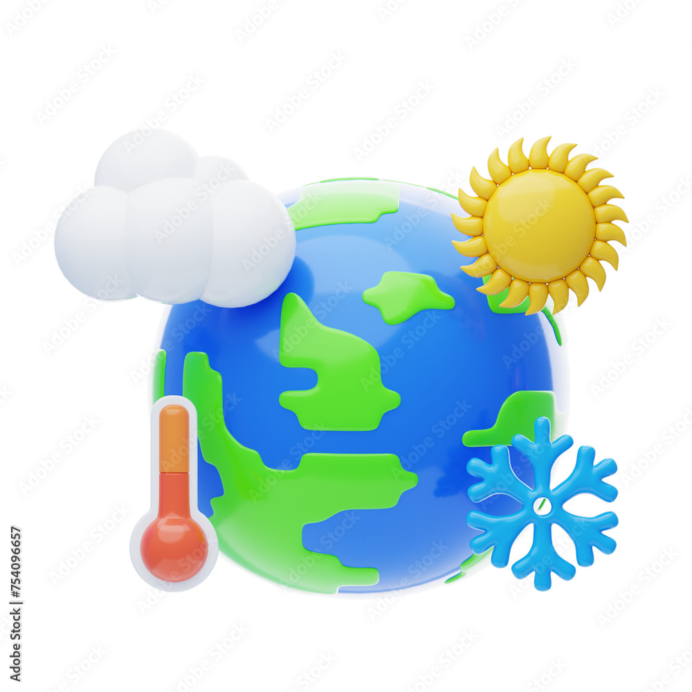 3D Climate Change Impact Model Earth. 3d illustration, 3d element, 3d rendering. 3d visualization isolated on a transparent background 3D Climate Change Impact Model Earth. 3d illustration, 3d element, 3d rendering. 3d visualization isolated on a transparent background