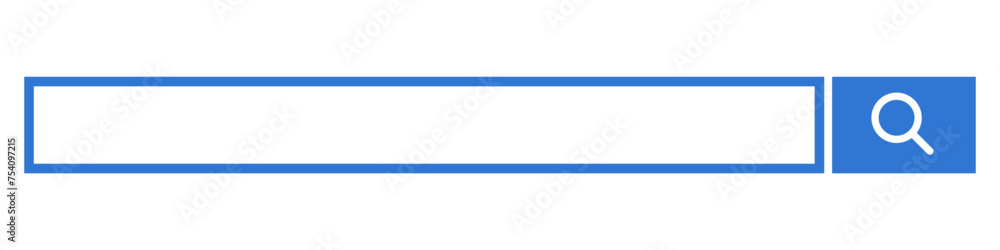 Blue Internet search bar. Search box with blank space. Vector. Blue Internet search bar. Search box with blank space. Vector.