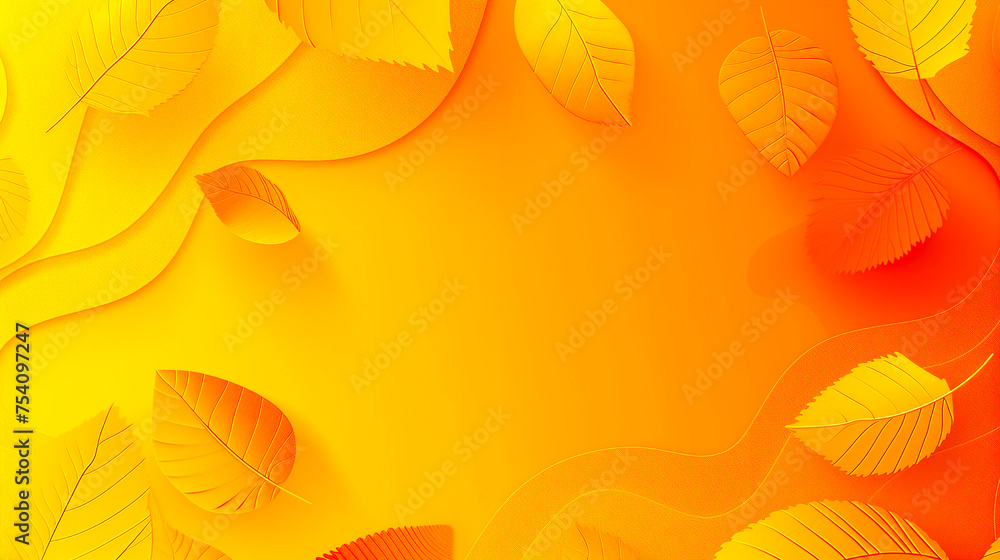 yellow and orange autumn leaves background