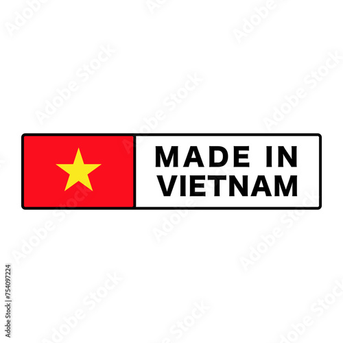 MADE IN VIETNAM icon. Manufactured in Vietnam. Vector.