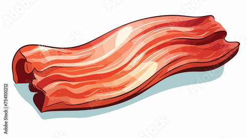 Fresh bacon freehand draw cartoon vector illustration.