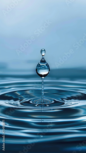 Water day wallpaper. A drop of water focus photography