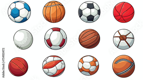 Isolated object of sport and ball sign. Set of sport.