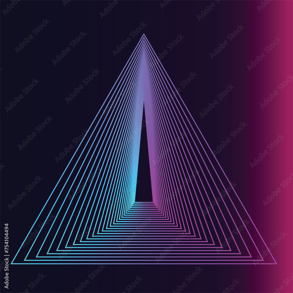 Abstract vector colorful mesh on dark Futuristic style card vector 33467