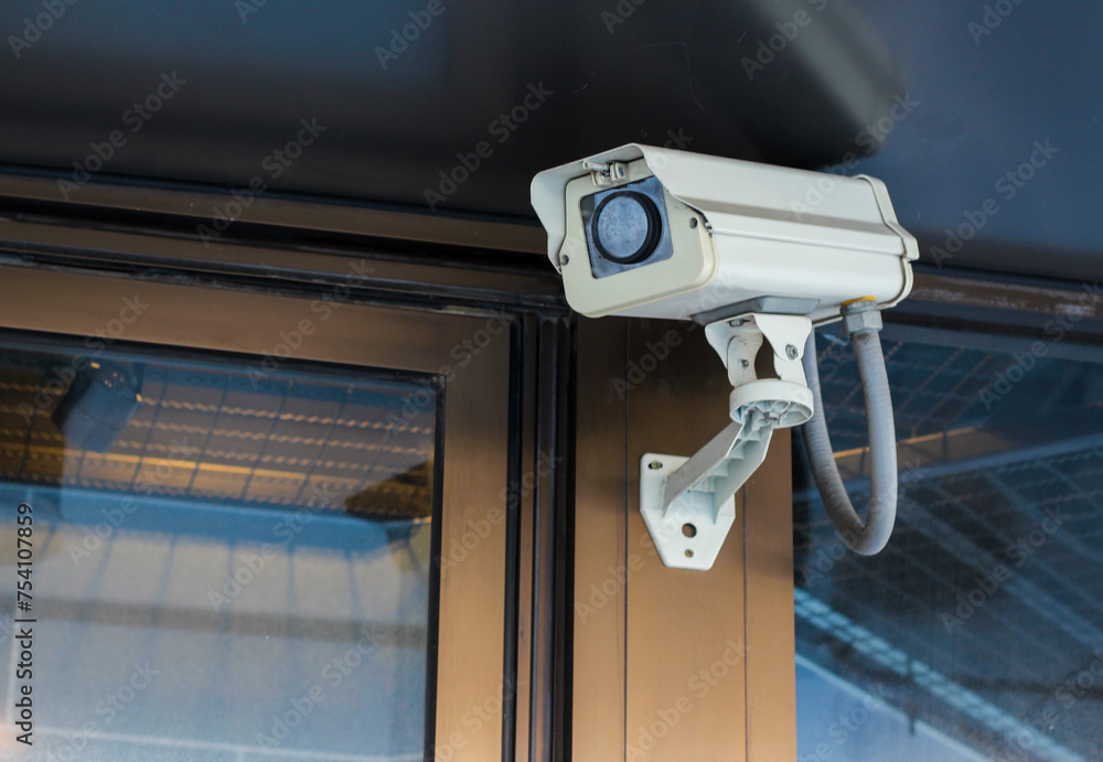Outdoor CCTV monitoring, security cameras outside the building