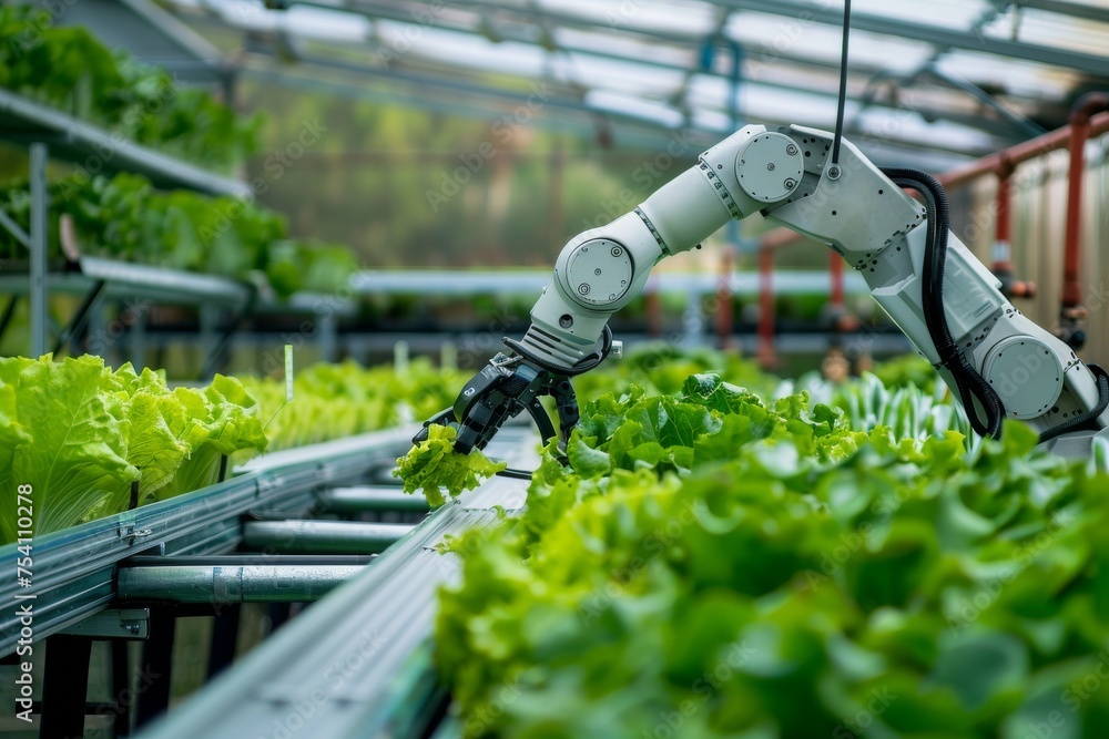 Modern vegetable agriculture with robot technology