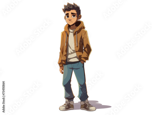 Thoughtful Theo cartoon full body
