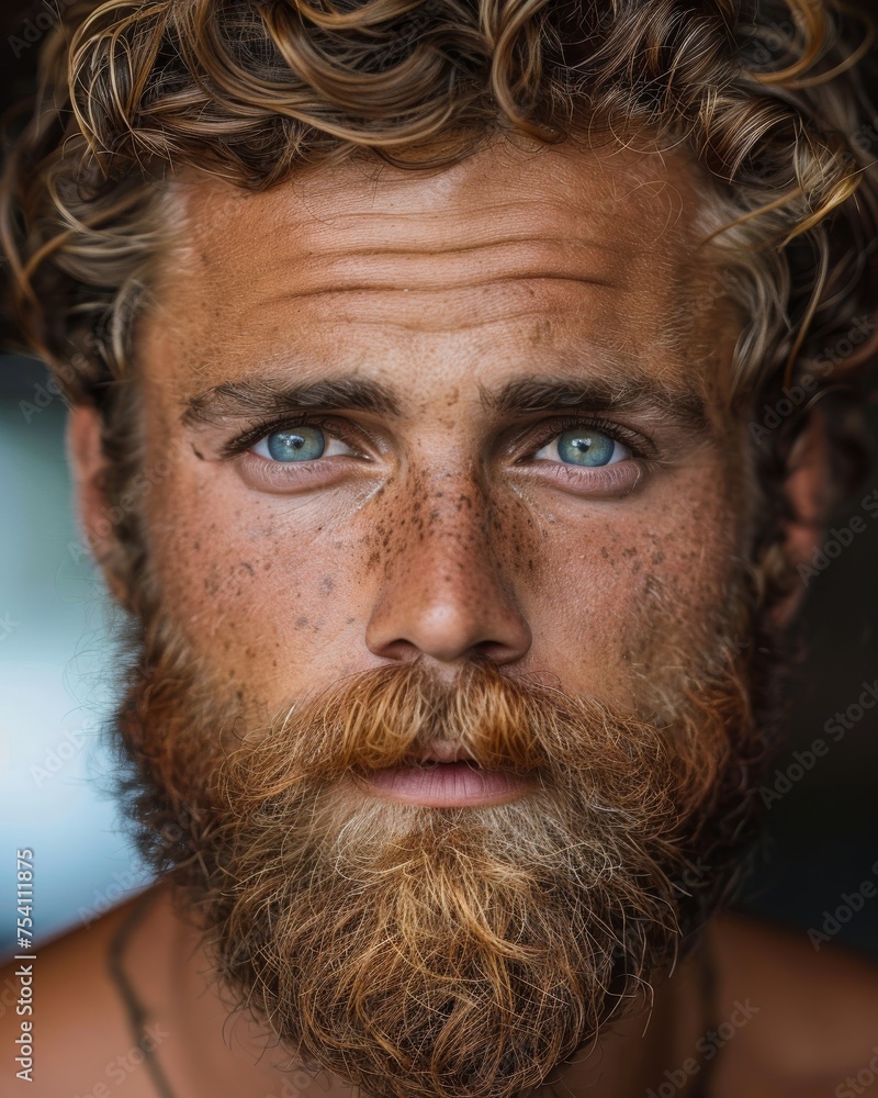 Man With a Beard and Blue Eyes Man With a Beard and Blue Eyes