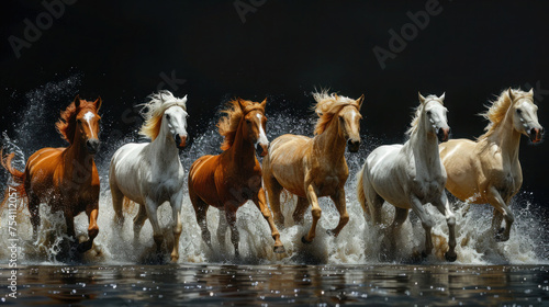 horses on the farm © Jeeraphat