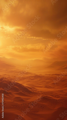 Sunset Sky on the Desert