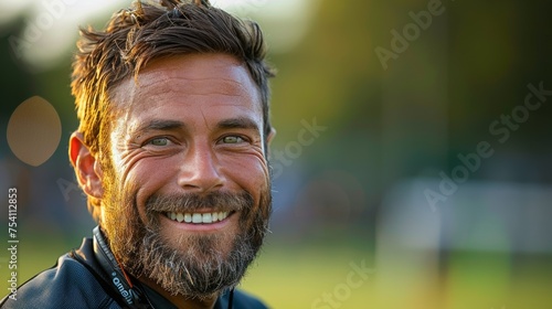 Man With Goatee Smiles at Camera