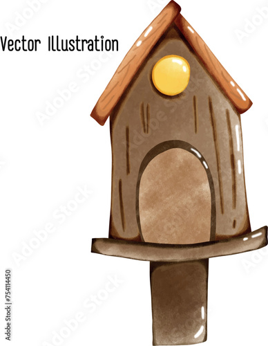 wooden bird house
