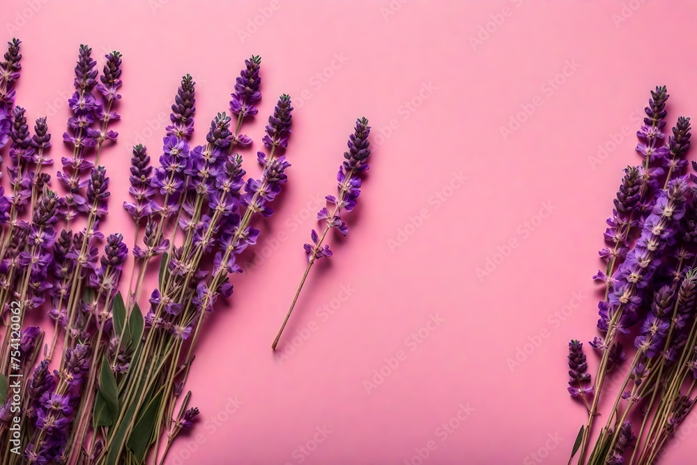 bunch of lavender pink background - obrazy, fototapety, plakaty 