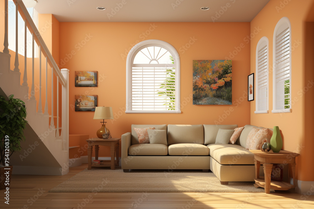 Fototapeta premium Home interior exterior colors