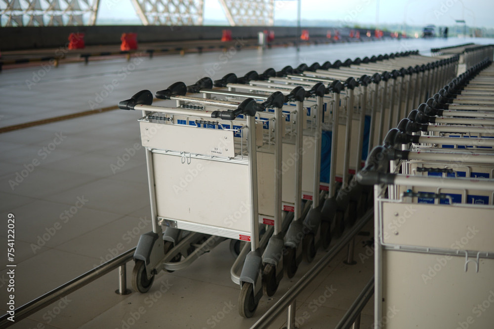 trolleys at the airport