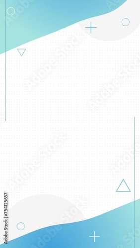 ブルーのメンフィスの縦背景、波打つ模様、幾何学の背景、モーショングラフィック
