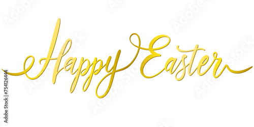 happy easter letter hand writen calligraphy. vector eps