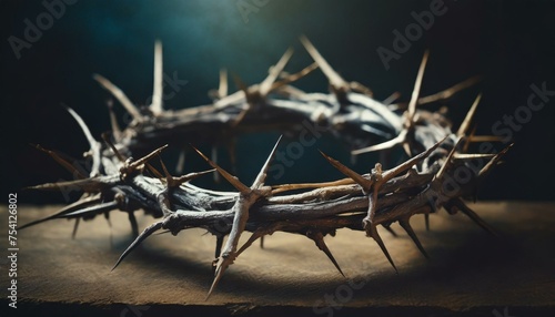 Crown of Sorrow: Illustrative Photograph Capturing the Symbolism of Thorns"