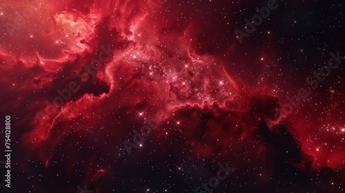 Night Sky Stargazing Red Background