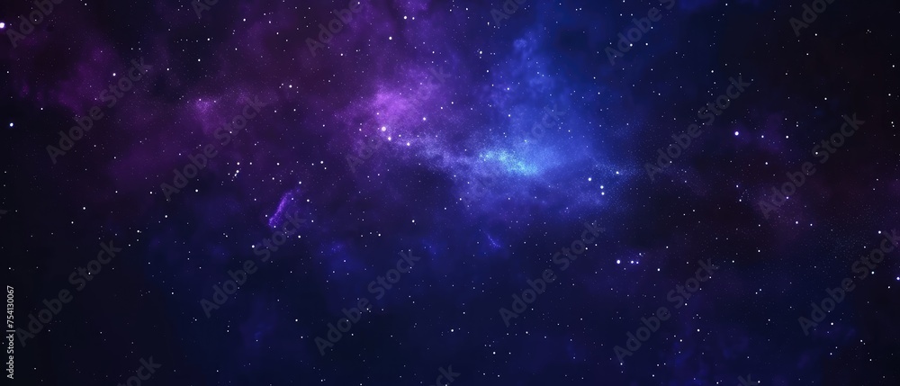 Serene Cosmic Nebula with Twinkling Stars Background
