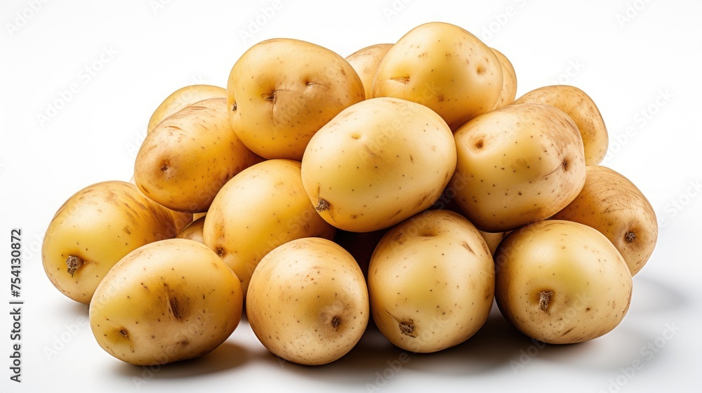 Potato on wood table white background PNG Potato on wood table white background PNG
