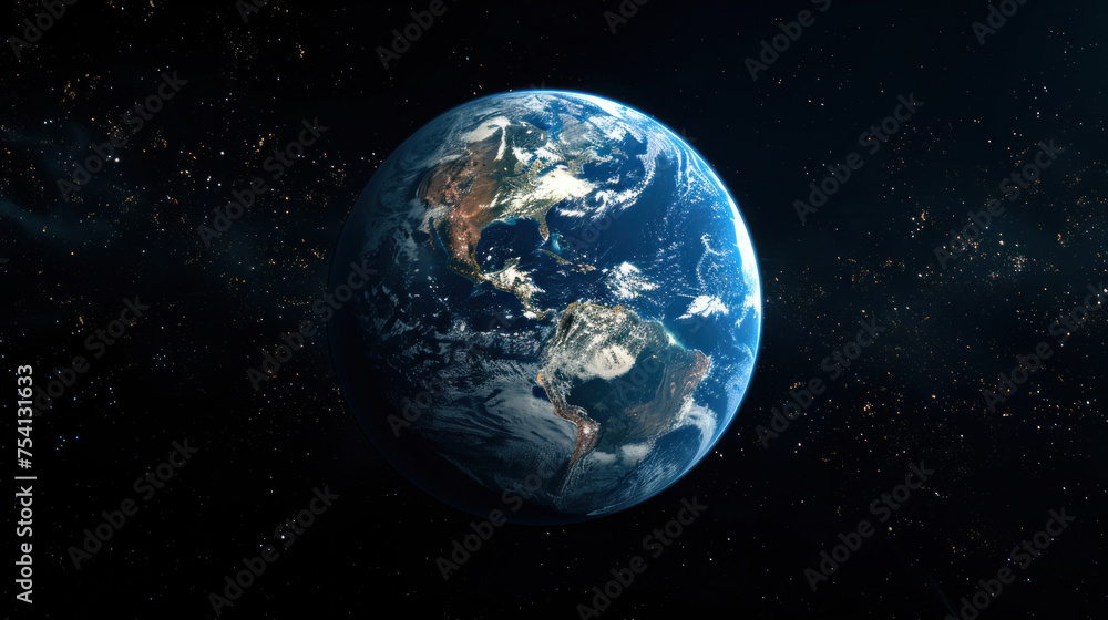 Close up of planet earth globe in space background. Close up of planet earth globe in space background.