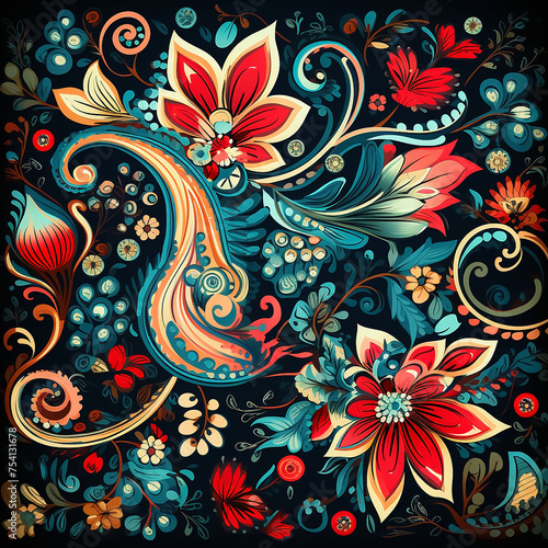 seamless pattern with flowers