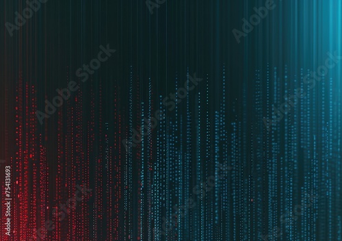 Abstract Digital Binary Code Data Stream