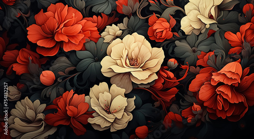 red and yellow flowers