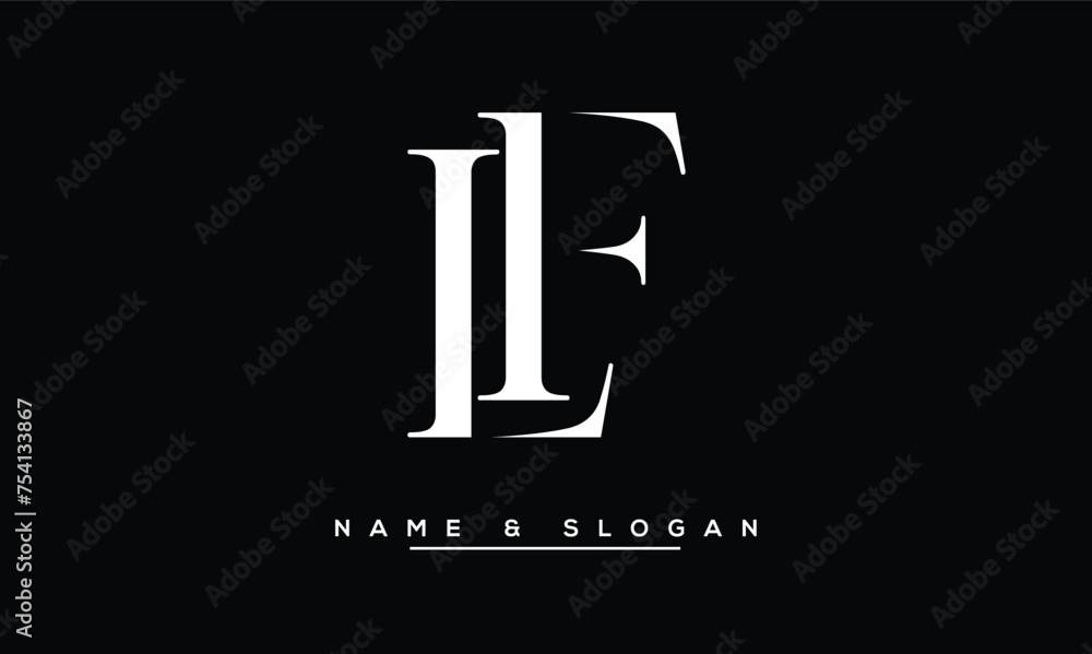 FL, LF, F, L Abstract Letters Logo Monogram FL, LF, F, L Abstract Letters Logo Monogram