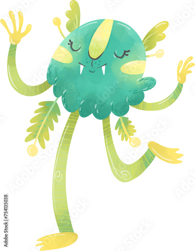 cute monster, illustration on white background