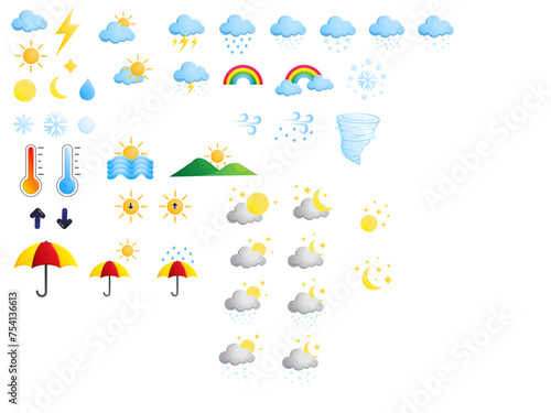 collection forcast wheather gradient beautiful illustration design